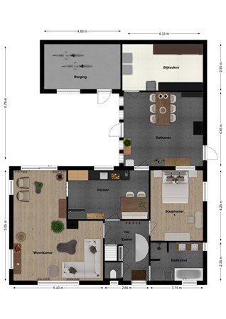 Hofflaan 13, 4281 PC Andel - Plattegrond Hofflaan 13 Andel Begane grond.jpg