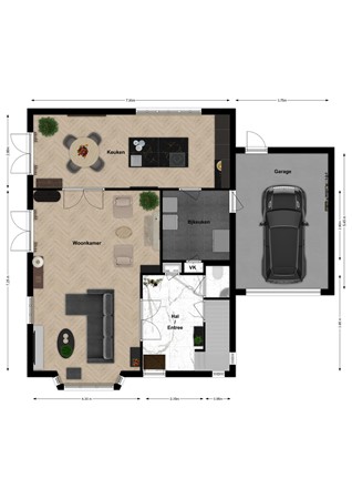 Ds. Talmalaan 5, 4281 KP Andel - Plattegrond Ds.Talmalaan 5 Andel Begane grond.jpg