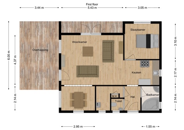 Vier Heultjes 101, 5161 PW Sprang-Capelle - 1 - Plattegrond BG.jpg