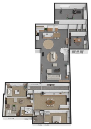 Gansoyen 39, 4267 EX Drongelen - Plattegrond 3D Gansoyen 39 Drongelen Begane grond.jpg