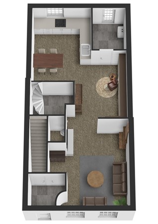 Hoogstraat 10, 4285 AH Woudrichem - Plattegrond 3D Hoogstraat 10 Woudrichem Begane grond.jpg