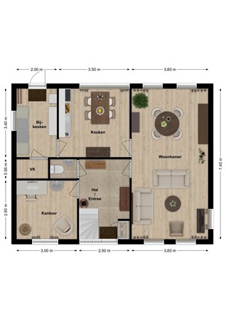 Waardhuizen 60, 4287 LS Waardhuizen - Plattegrond Waardhuizen 60 Waardhuizen Begane grond.jpg