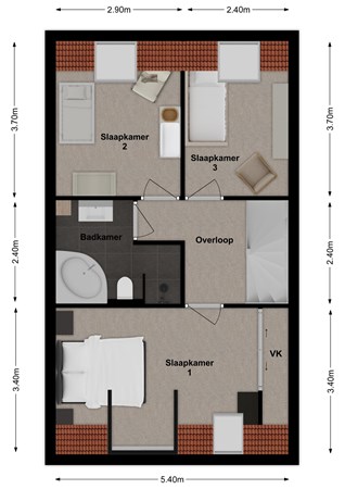 Bollenhoef 26, 4266 EW Eethen - Plattegrond Bollenhoef 26 Eethen Verdieping.jpg