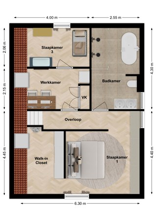 Kerkweg 69, 4255 GB Nieuwendijk - Plattegrond Kerkweg 69 Nieuwendijk NB Verdieping.jpg