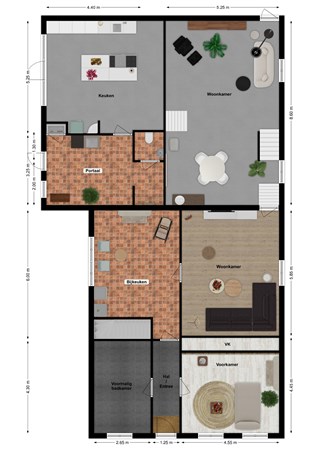 Dussen Dijk 29, 4271 XL Dussen - Plattegrond Dussendijk 29 Dussen Begane grond.jpg