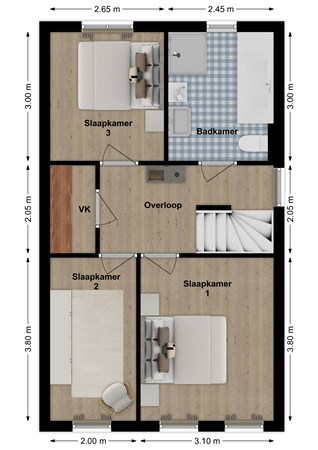 Koekoek 27, 4284 XH Rijswijk (Nb) - Plattegrond Koekoek 27 Rijswijk NB Verdieping.jpg