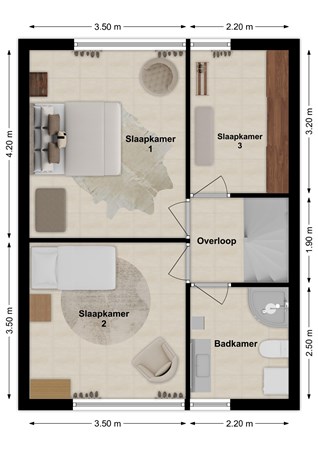 Wilgenstraat 1, 4266 EE Eethen - Plattegrond Wilgenstraat 1 Eethen Verdieping.jpg