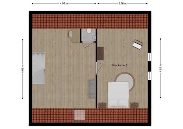 Koningin Emmastraat 3, 4281 NS Andel - plattegrond zolder.jpg