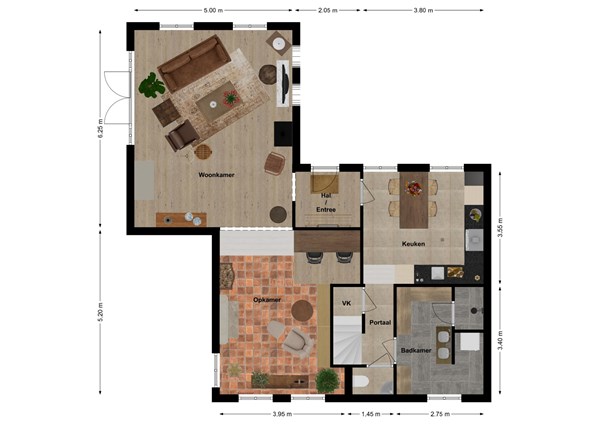 Hoekeinde 46, 4254 LN Sleeuwijk - Plattegrond begane grond.jpg