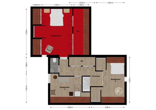 Hoekeinde 46, 4254 LN Sleeuwijk - Plattegrond verdieping.jpg