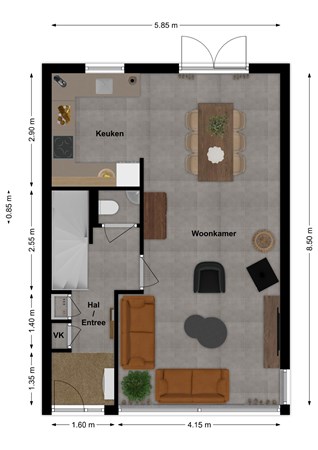 Acacialaan 6, 4285 DP Woudrichem - Plattegrond Acacialaan 6 Woudrichem Begane grond.jpg