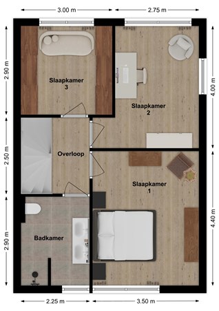 Acacialaan 6, 4285 DP Woudrichem - Plattegrond Acacialaan 6 Woudrichem Verdieping.jpg