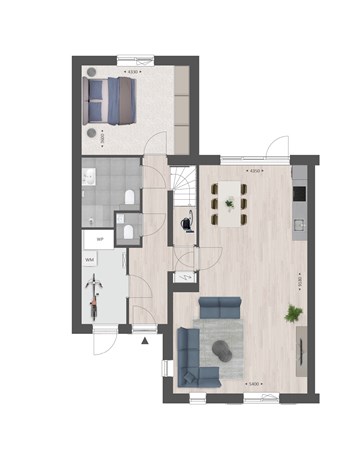 Spits Bouwnummer 304, 4251 RA Werkendam - Plattegrond Type N Begane grond.jpg