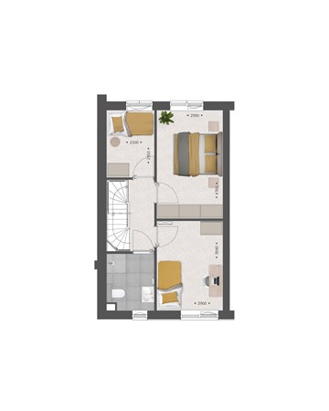 Spits Bouwnummer 221, 4251 RA Werkendam - Plattegrond Type B Verdieping.jpg