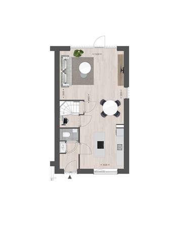 Spits Bouwnummer 295, 4251 RA Werkendam - Plattegrond Type E Begane grond.jpg