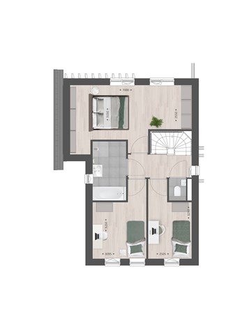 Spits Bouwnummer 303, 4251 RA Werkendam - Plattegrond Type K Verdieping.jpg