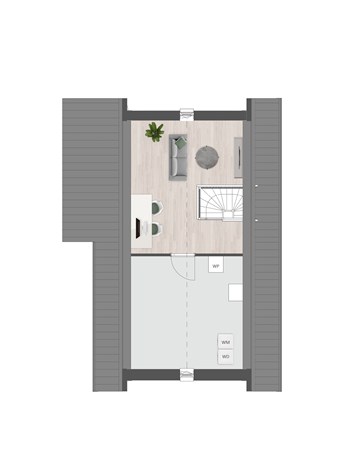 Spits Bouwnummer 303, 4251 RA Werkendam - Plattegrond Type K Zolder.jpg