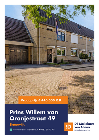 Brochure preview - Brochure Willem van Oranjestraat 49 Sleeuwijk.pdf