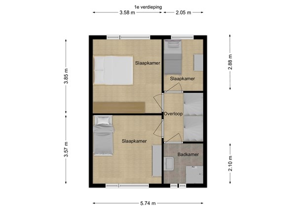 Rubensstraat 72, 5171 ZK Kaatsheuvel - 18 - Plattegrond EV.jpg