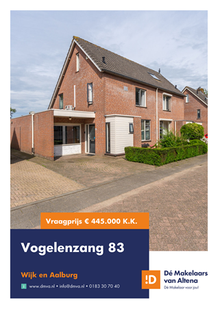 Brochure preview - Brochure Vogelenzang 83 Wijk en Aalburg.pdf