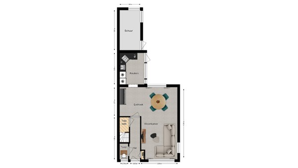 de Borchgravestraat 25, 4286 BL Almkerk - Plattegrond begane grond.jpg