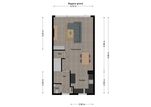 Het Fort 3, 5146 CH Waalwijk - 1 - Plattegrond BG.jpg