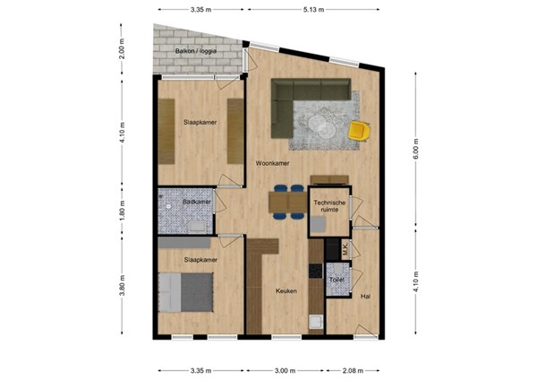 Piusplein 38-06, 5038 WN Tilburg - 1 - Plattegrond.jpg