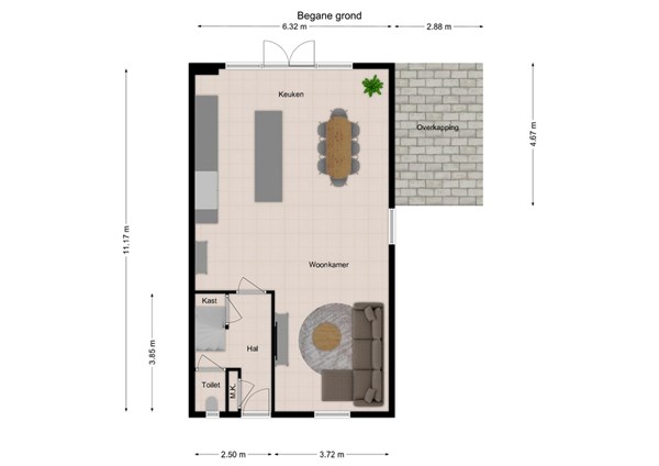 Molenstraat 52, 5161 TM Sprang-Capelle - 1 - Plattegrond BG.jpg