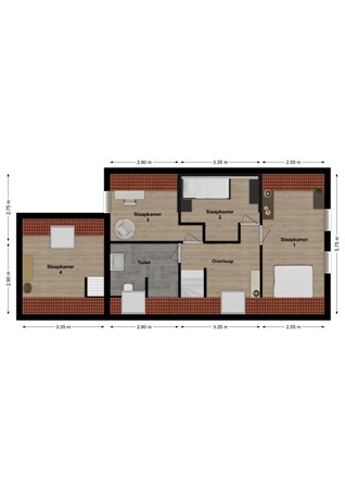 Buitendijk 9, 4255 GT Nieuwendijk - Plattegrond Buitendijk 9 Nieuwendijk NB Verdieping.jpg