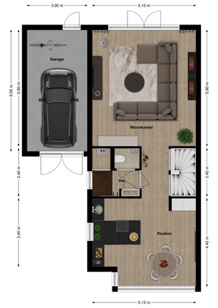 Schenkelkamp 25, 4271 XS Dussen - Plattegrond Schenkelkamp 25 Dussen Begane grond.jpg