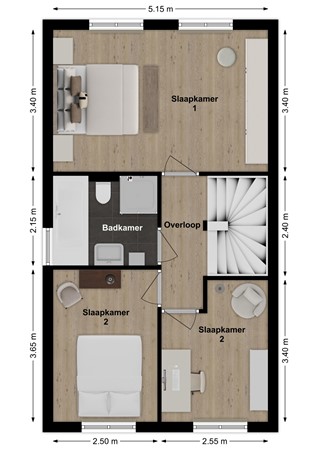 Schenkelkamp 25, 4271 XS Dussen - Plattegrond Schenkelkamp 25 Dussen Verdieping.jpg