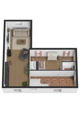 Dorpsstraat 20, 4271 AC Dussen - Plattegrond 3D Dorpsstraat 20 Dussen Begane grond.jpg