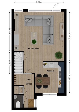 Torenmolen 30, 3352 VG Papendrecht - Plattegrond Torenmolen 30 Papendrecht Begane grond.jpg