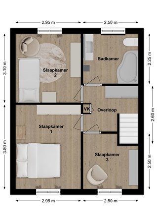 Lozestoep 18, 4251 CZ Werkendam - Plattegrond Lozestoep 18 Werkendam Verdieping.jpg