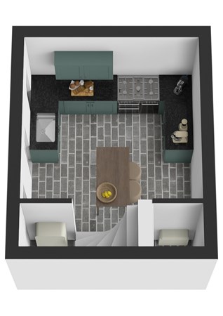 Julianastraat 1A, 4281 NR Andel - Plattegrond 3D Julianastraat 1a Andel Souterrain.jpg