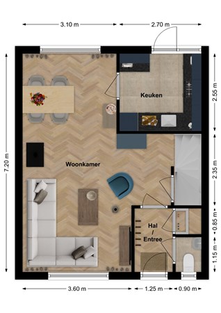 Korenschoof 27, 4283 HG Giessen - Plattegrond Korenschoof 27 Giessen Begane grond.jpg