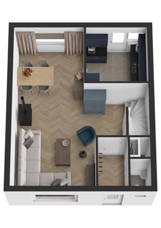 Korenschoof 27, 4283 HG Giessen - Plattegrond 3D Korenschoof 27 Giessen Begane grond.jpg