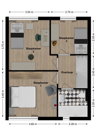 Korenschoof 27, 4283 HG Giessen - Plattegrond Korenschoof 27 Giessen Verdieping.jpg