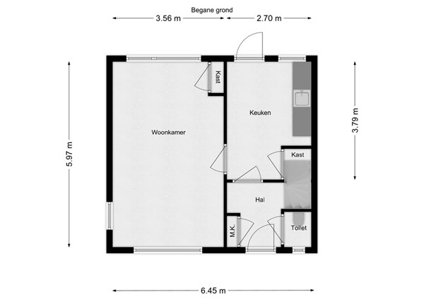 Julianastraat 12, 5165 TD Waspik - 16 - Plattegrond BG.jpg