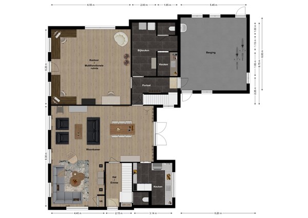 Dorpsstraat 19, 4268 GE Meeuwen - Plattegrond Dorpsstraat 19 Meeuwen Begane grond.jpg