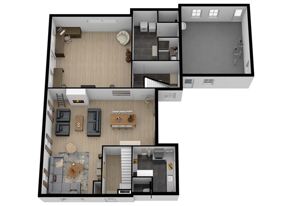 Dorpsstraat 19, 4268 GE Meeuwen - Plattegrond 3D Dorpsstraat 19 Meeuwen Begane grond.jpg