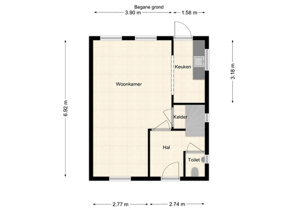 Benedenkerkstraat 101, 5165 CB Waspik - 16 - Plattegrond BG.jpg