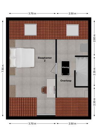 Janbaas 10, 4255 JS Nieuwendijk - Plattegrond Janbaas 10 Nieuwendijk NB Verdieping.jpg