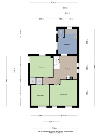 Plein 15, 5251 AS Vlijmen - Plattegrond Plein 15 Vlijmen Verdieping.jpg