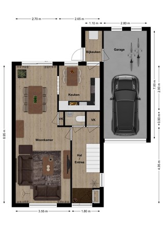 Valkstraat 10, 4273 XM Hank - Plattegrond Valkstraat 10 Hank Begane grond.jpg