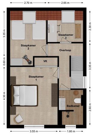 Valkstraat 10, 4273 XM Hank - Plattegrond Valkstraat 10 Hank Verdieping.jpg