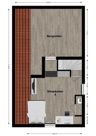 Koperwiek 18, 4284 XA Rijswijk - Plattegrond Koperwiek 18 Rijswijk NB Zolder.jpg