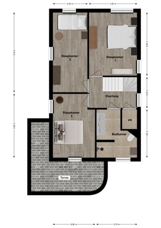 Koperwiek 18, 4284 XA Rijswijk - Plattegrond Koperwiek 18 Rijswijk NB Verdieping.jpg