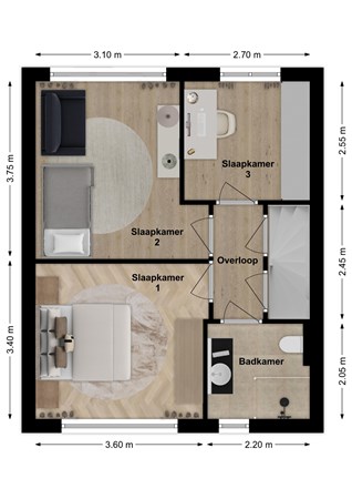 Korenschoof 13, 4283 HG Giessen - Plattegrond Korenschoof 13 Giessen Verdieping.jpg