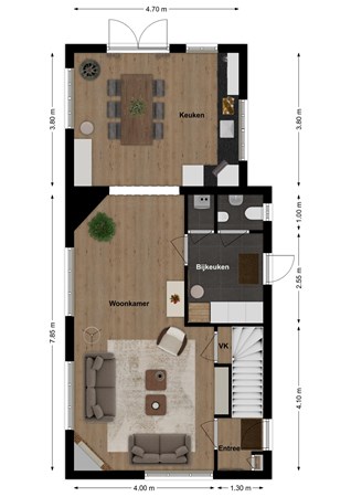 Fabriciusstraat 5, 4286 AA Almkerk - Plattegrond Fabriciusstraat 5 Almkerk Begane grond.jpg